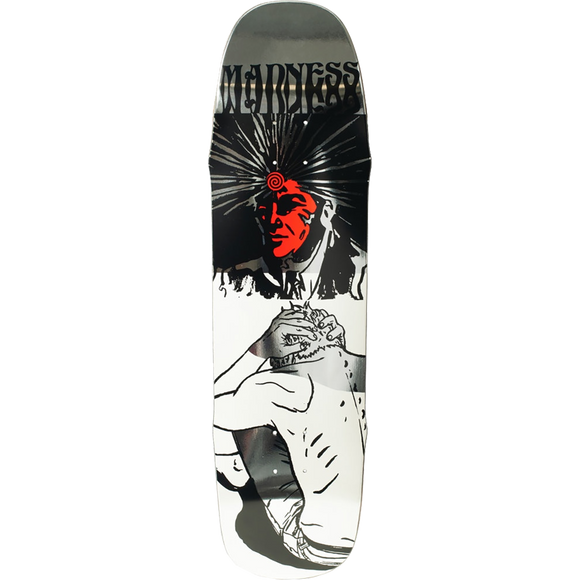 Madness Breakdown Skateboard Deck -8.5x32.3 R7 Silver DECK ONLY