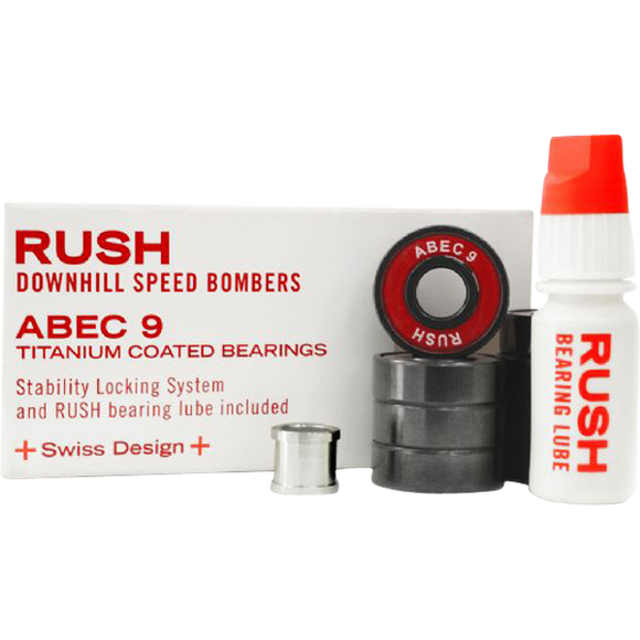 Rush Downhill Speed Bombers Abec 9 Bearings Single Set - 8 Pieces