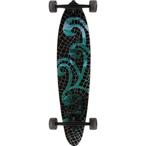 San Clemente Mosaic Sea Pintail Complete Longboard Skateboard -8x34" 