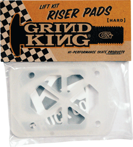 Grind King Lift Kit Skateboard Risers (Hard) Clear 1/8 Set (2 Units)