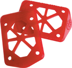 Grind King Lift Kit Skateboard Risers-Soft Red 1/8 Set (2 Units)