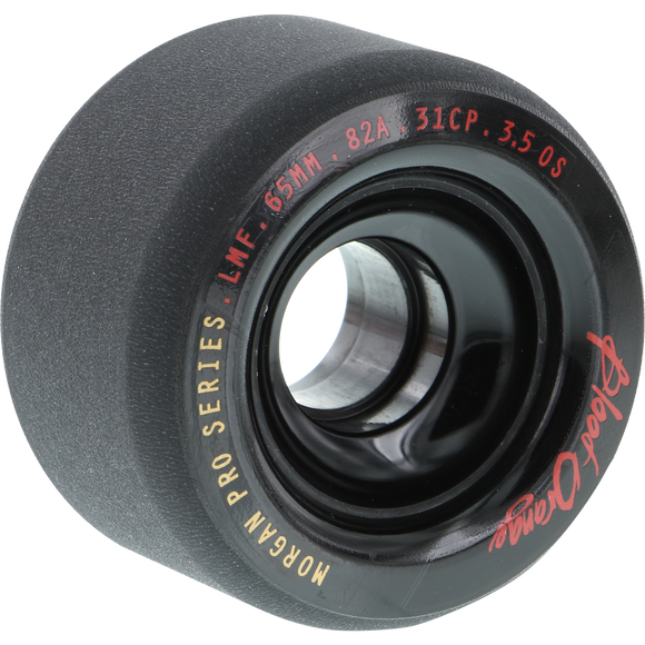 Blood Orange Morgan 65mm 82a Black Longboard Wheels (Set of 4) | Universo Extremo Boards Skate & Surf