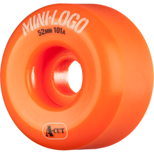 Mini Logo A-Cut 52mm 101a Orange  Skateboard Wheels (Set of 4)