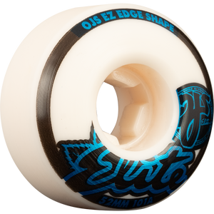 OJ Wheels Elite Ez Edge 52mm 101a White W/Blue Skateboard Wheels (Set of 4)