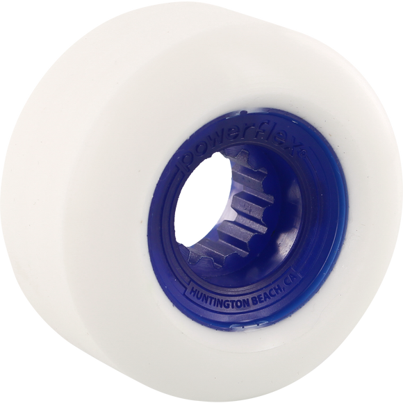 Powerflex Gumball 58mm 83b White/Blue Skateboard Wheels (Set of 4)