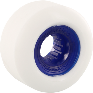 Powerflex Gumball 60mm 83b White/Blue Skateboard Wheels (Set of 4)