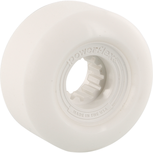 Powerflex Gumball 60mm 83b White/White Skateboard Wheels (Set of 4)