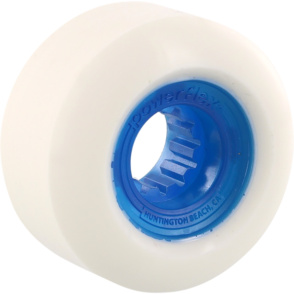 Powerflex Rock Candy 58mm 84b White/Cl.Blue Skateboard Wheels (Set of 4)