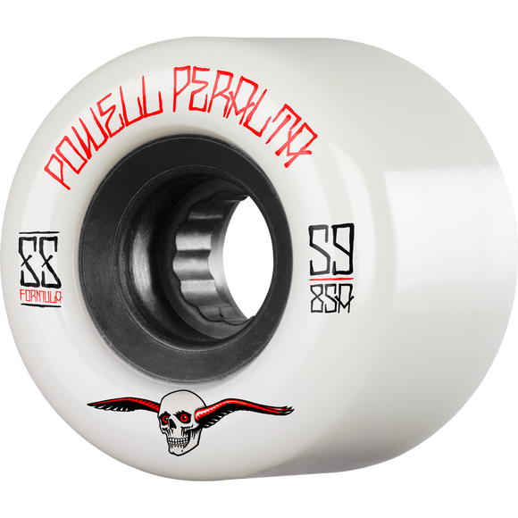 Powell Peralta G-Slides 59mm 85a White/Black Skateboard Wheels (Set of 4)