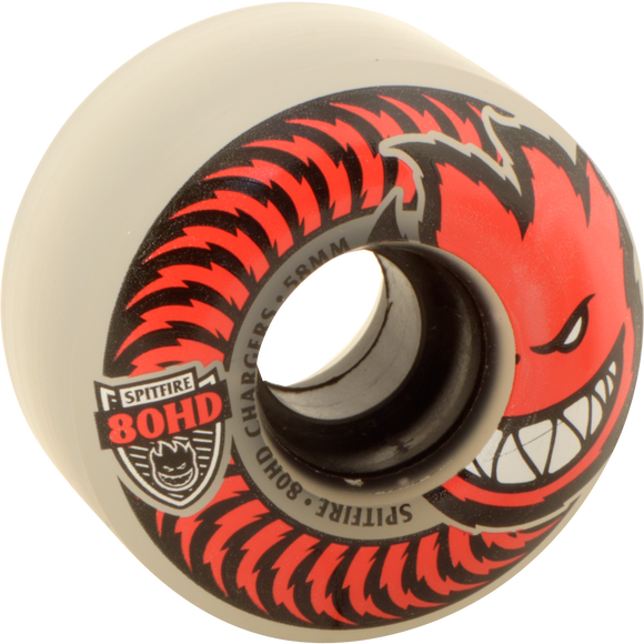 Spitfire 80hd Charger Classic 58mm Clear/Red Skateboard Wheels (Set of 4) | Universo Extremo Boards Skate & Surf