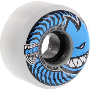 Spitfire 80hd Charger Conical 56mm Clear/Blue Skateboard Wheels (Set of 4)