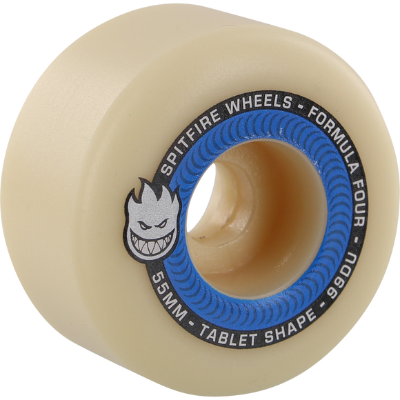 Spitfire F4 99a Tablet 55mm Natural/Blue Skateboard Wheels (Set of 4)