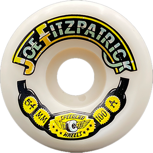 Speedlab Joe Fitzpatrick Pro 54mm 100a White Skateboard Wheels (Set of 4)