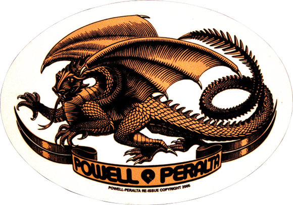 Powell Peralta Oval Dragon Decal Single |Universo Extremo Boards Skate & Surf