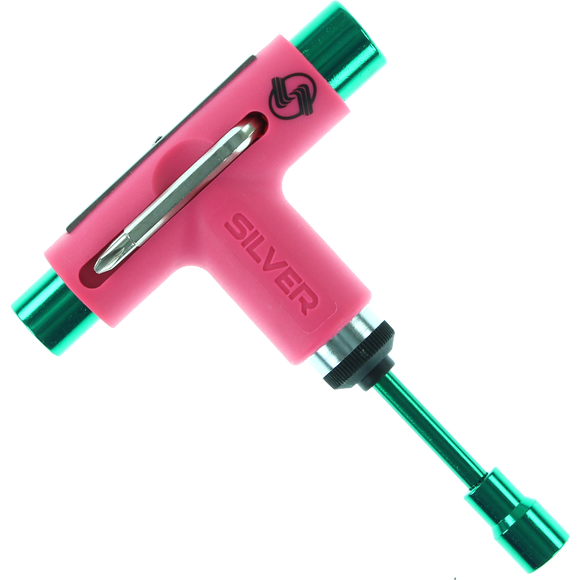 Silver SKATE TOOL Neon Pink/Green | Universo Extremo Boards Skate & Surf