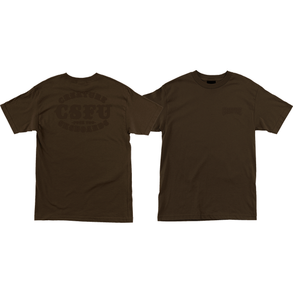 Creature Club Support T-Shirt - Size: SMALL Dark Chocolate