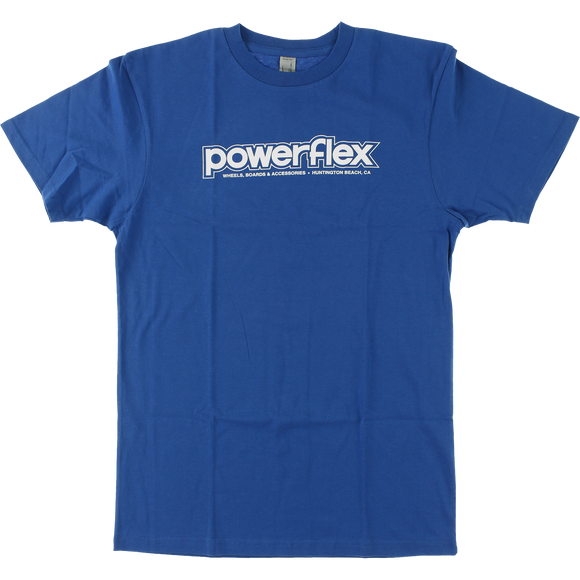 Powerflex Logo T-Shirt - Size: SMALL Royal/White