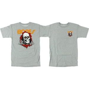 Powell Peralta Ripper T-Shirt - Size: MEDIUM Heather Grey