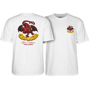 Powell Peralta Cab Dragon II T-Shirt - Size: MEDIUM White