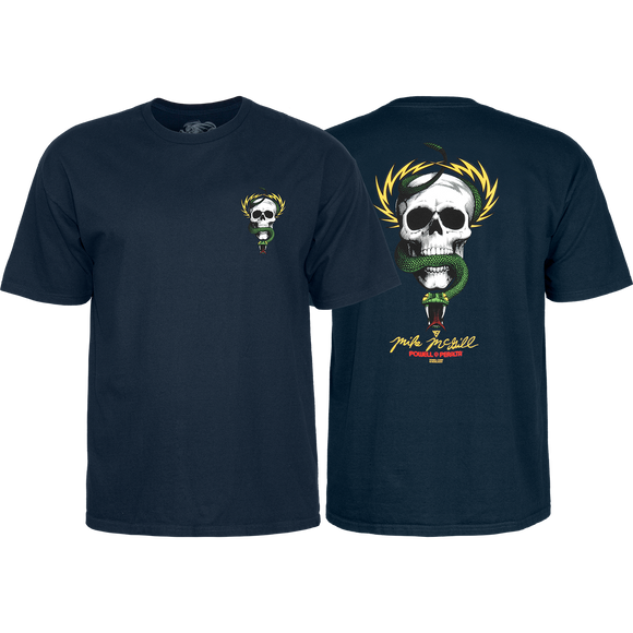 Powell Peralta Mcgill Skull & Snake T-Shirt - Size: SMALL Navy