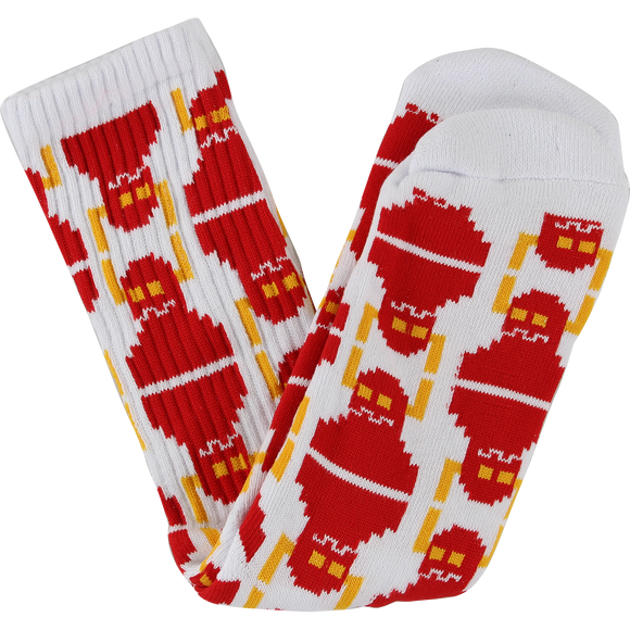 Toy Machine Digi Monster Crew Socks White - Single Pair 