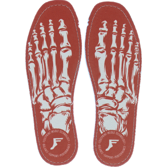 Footprint Kingfoam Skeleton Red 6-6.5 Insole | Universo Extremo Boards Skate & Surf