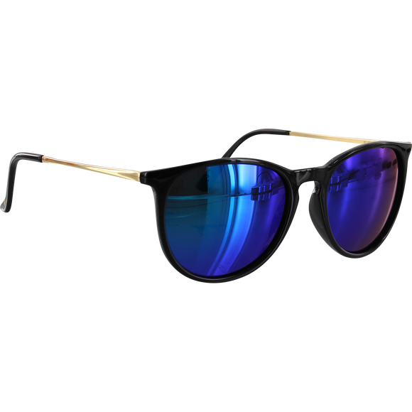 Glassy Sierra Black/Gold/Blue Sunglasses Polarized