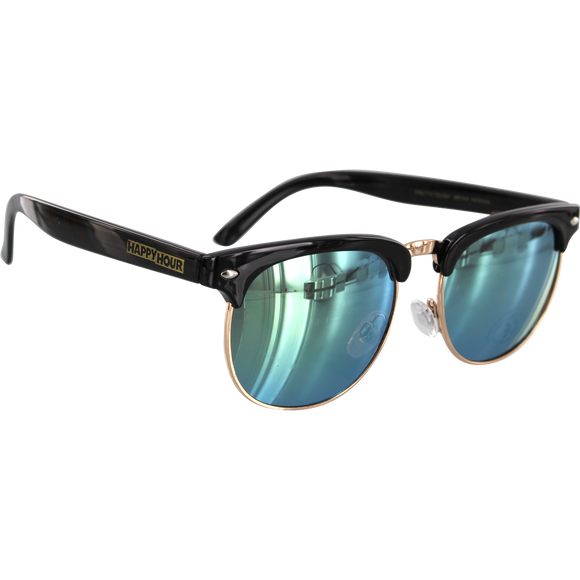 Happy Hour Herman G2 Black/Gold Mirror Sunglasses