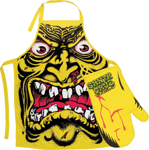 Santa Cruz Rob Face Bbq Apron W/Mitt Yellow