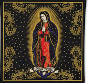 Santa Cruz Guadalupe Bandana Black