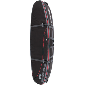 O&E Ocean & Earth Triple Coffin Shortboard Cover 7'0" Black/Red/Grey