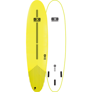 O&E Ocean & Earth Ezi-Rider Softboard 7'6" Lime Electric Yellow - Surfboard