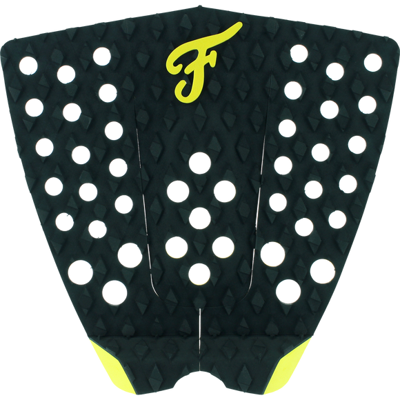 Famous Bondi Black/Yellow Surfboard Traction Pad - 3 PIECE | Universo Extremo Boards Surf & Skate