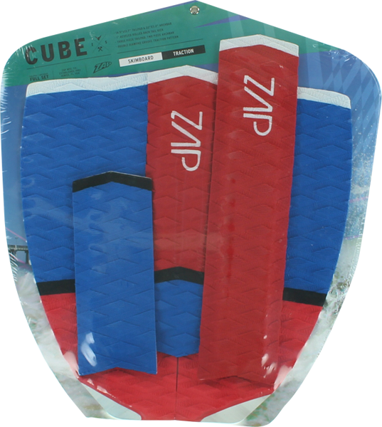 Zap Cube Tail and Arch Bar Traction Pad Set Blue/Red/White | Universo Extremo Boards Surf & Skate