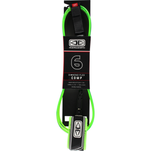 O&E Ocean & Earth Moulded Comp Leash 6' Lime