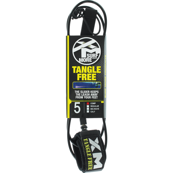 Surf More XM Tangle Free Ds Complite Leash 5' Black