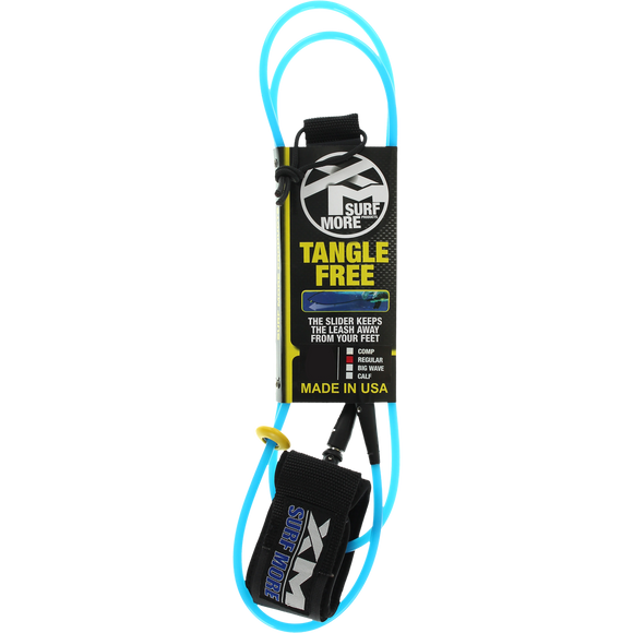 Surf More XM Tangle Free Ds Regular Leash 12' Blue