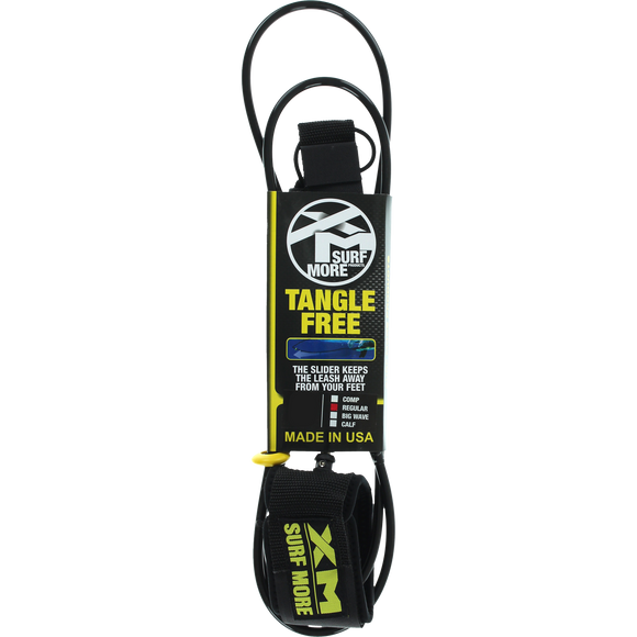 Surf More XM Tangle Free Ds Regular Leash 12' Black