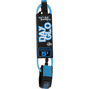 Sticky Bumps Day-Glo Grom 5 Leash Blue