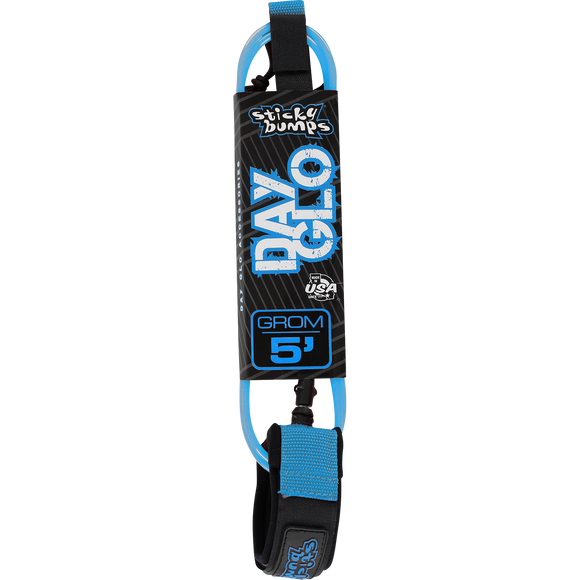 Sticky Bumps Day-Glo Grom 5 Leash Blue