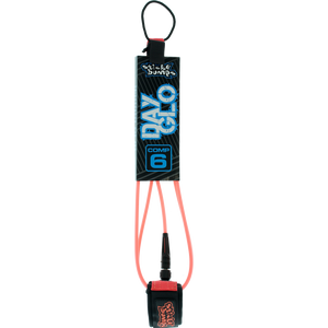 Sticky Bumps Day-Glo Comp 6' Leash Red