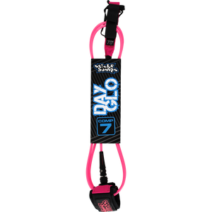 Sticky Bumps Day-Glo Comp 7' Leash Pink