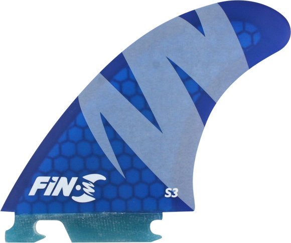 Fin-S S-3 Honeycomb Blue 3 Fins Surfboard FIN  -  SET OF 3PCS