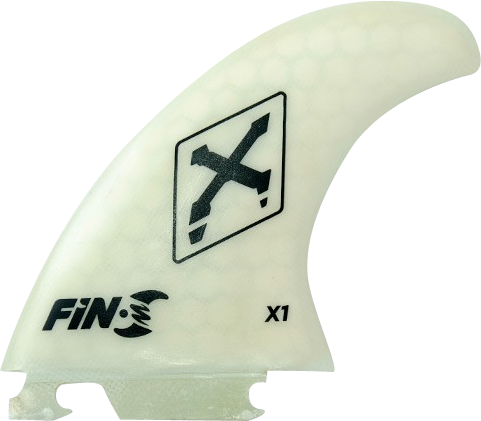 Fin-S x-1 Honeycomb White/Clear 3 Fins Surfboard FIN - 3PCS SET