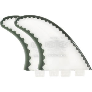 Proteck Pwr-Flex Fcs Side 4.25 Clear/Black Surfboard FIN  -  SET OF 2PCS