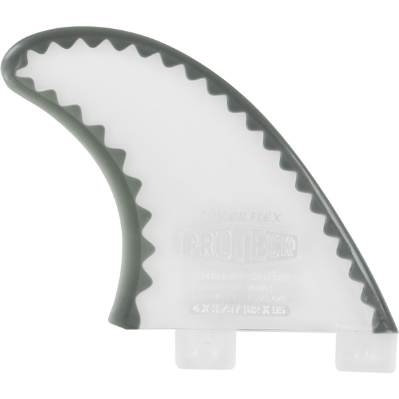 Proteck Pwr-Flex Fcs Side 4.0 Clear/Black Surfboard FIN  -  SET OF 2PCS