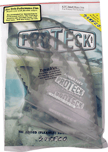 Proteck Pwr-Flex Ffs Thruster 4.25 Clear/Black Surfboard FIN  -  SET OF 3PCS