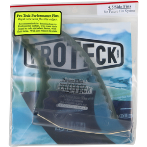 Proteck Pwr-Flex Ffs Side 4.5 Clear/Black Surfboard FIN  -  SET OF 2PCS