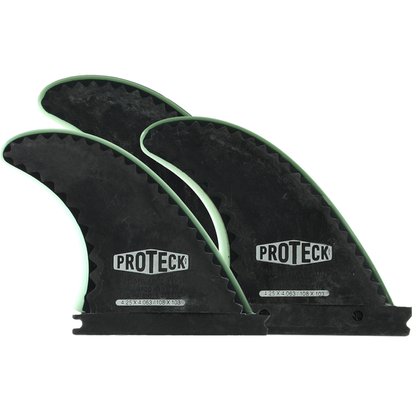 Proteck Perform Ffs Thruster 4.25 Black Surfboard FIN  -  SET OF 3PCS