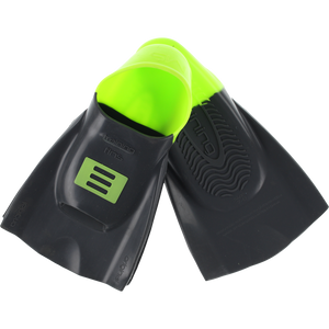 DMC Training Swim Fins - SMALL/MEDIUM Charcoal/Green (Size 7-8)